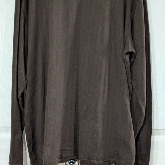Perry Ellis Men's Lightweight Mock Turtleneck Sweater, XL, Brown, Cotton Rayon - Picture 7 of 11